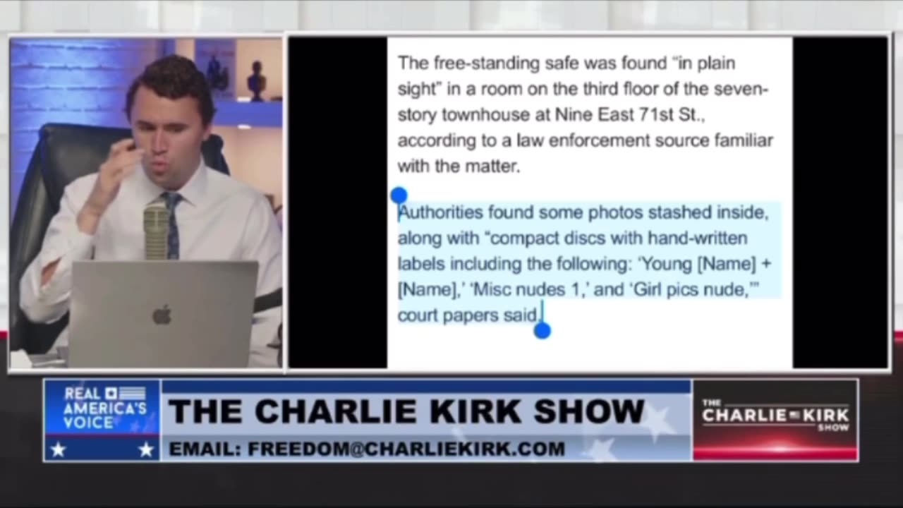 Charlie Kirk: Dropping Truth Bombs on Epstein
