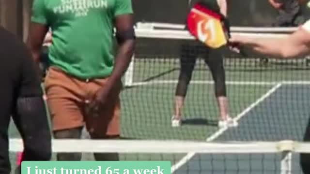 Pickleball is a mixture of tennis and table tennis