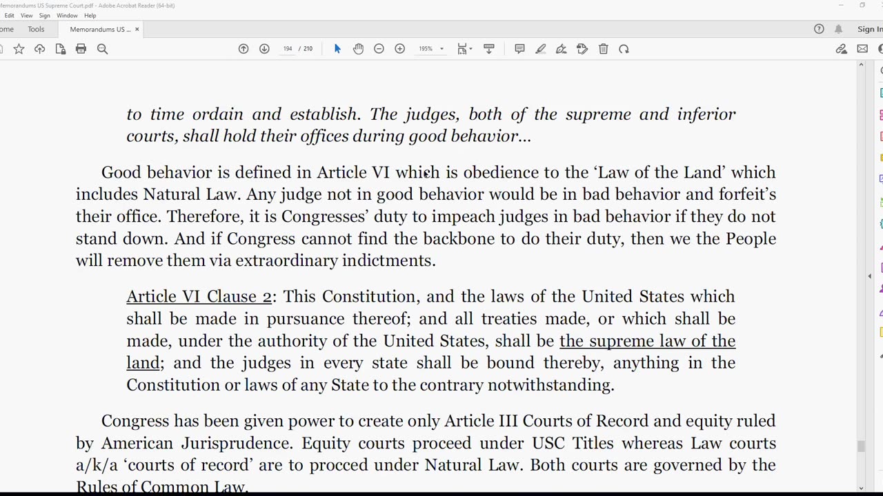 Memorandum Article I -v- Article III Courts 16 of 19