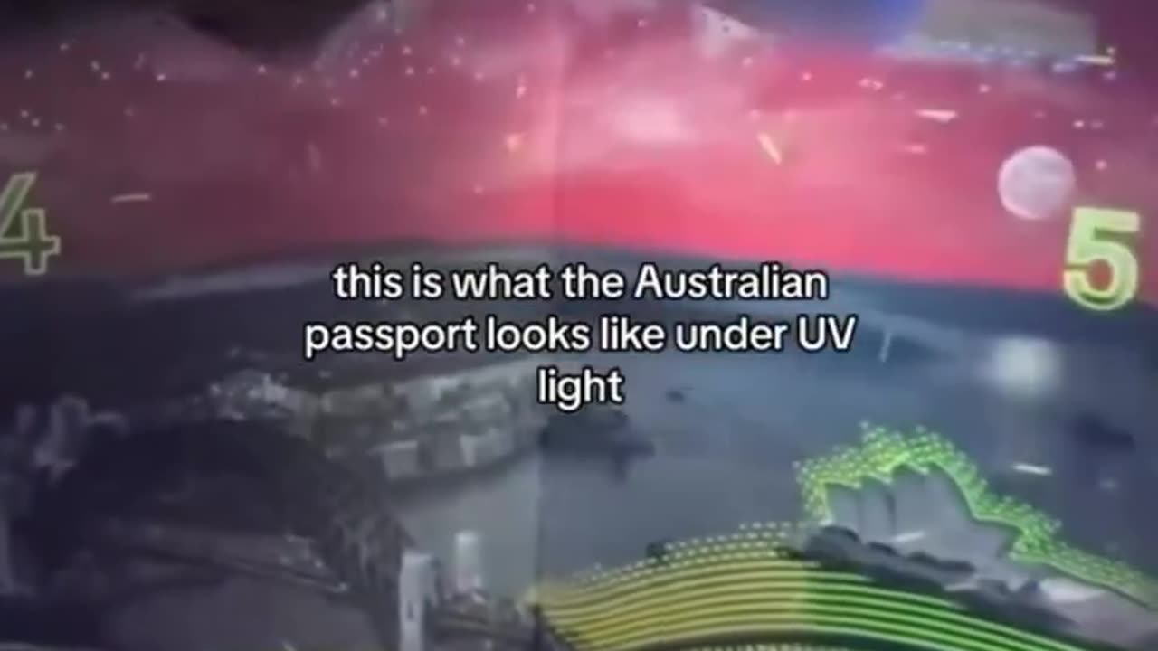 Check out this Australian passport under a UV light