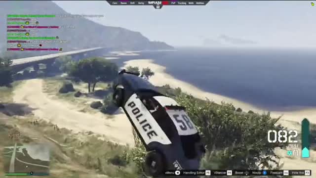 JumpingOver TheMilitary Base...UsingaPolice Car....GTAO...