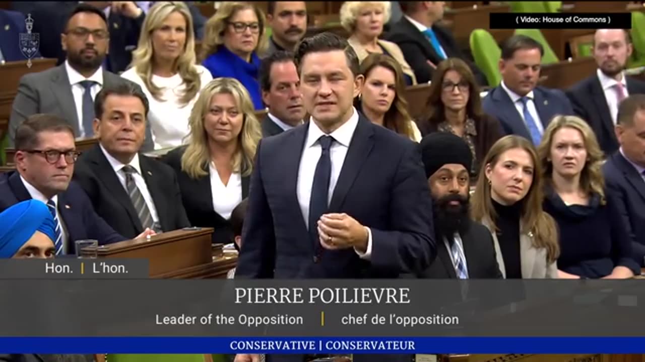 CAUGHT ON CAMERA: Poilievre gives non-confidence speech