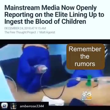 Children’s blood for sale 🤦‍♂️ remember the rumors?