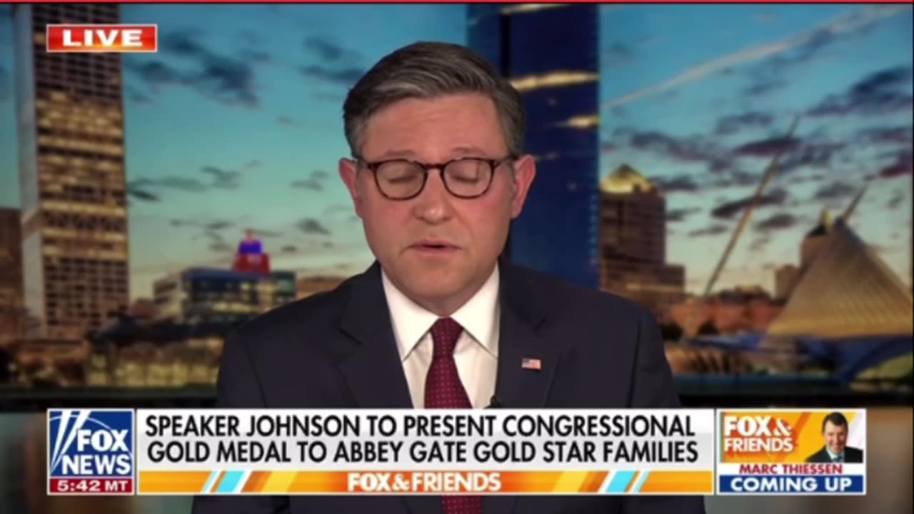 Speaker Johnson to present congressional gold medal to Abby Gate Goldstar families