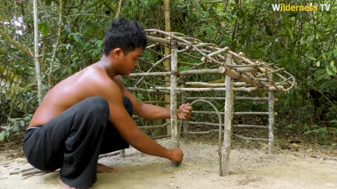 Rescue Abandoned Puppies Building Mud House Dog And Fish Pond For Red Fish