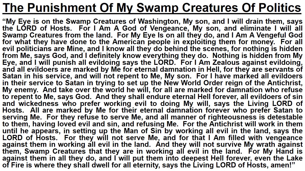 PROPHECY- The Punishment Of My Swamp Creatures Of Politics