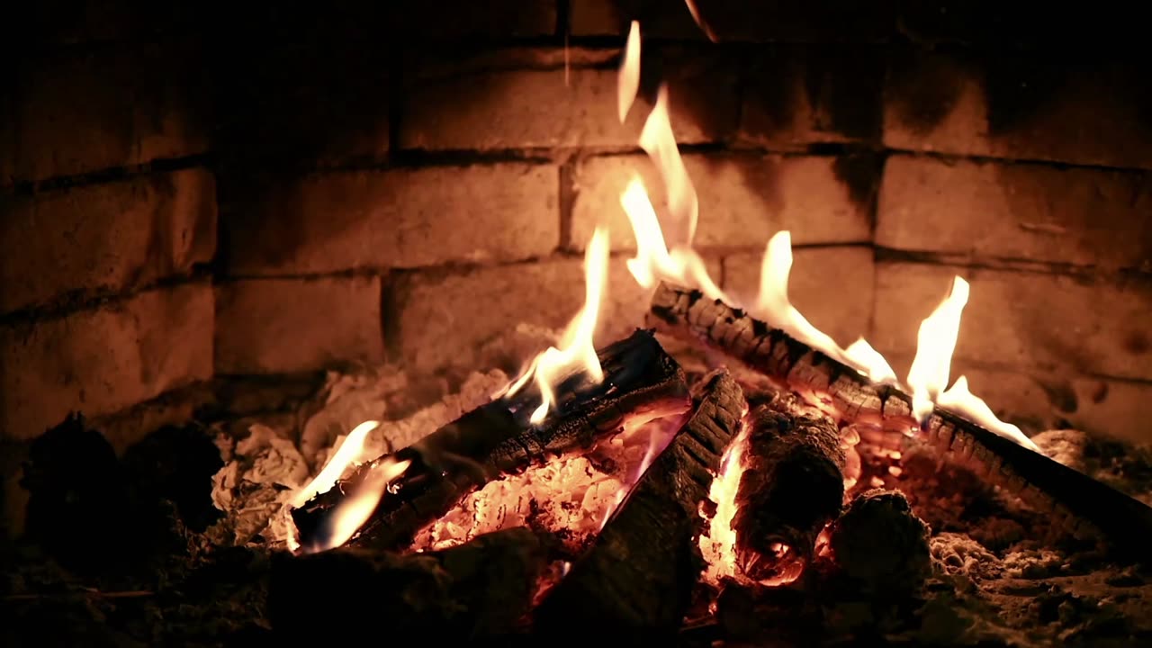 Fireplace Glowing Red and Yellow