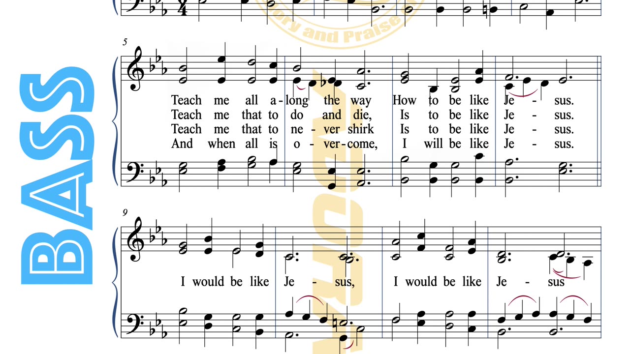 SDA Hymn 492 - Like Jesus - Bass