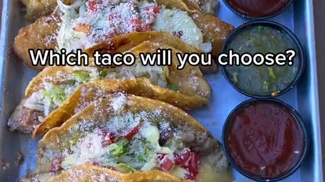 Which taco will you choose I’m going with the ground beef taco!