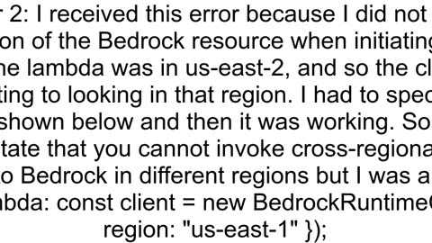 Encountering 39ResourceNotFoundException39 when using Amazon Bedrock models