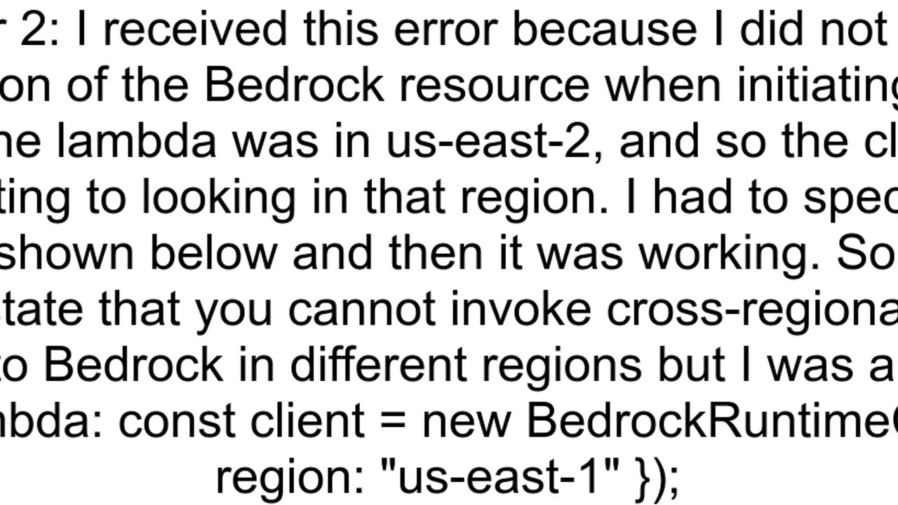 Encountering 39ResourceNotFoundException39 when using Amazon Bedrock models