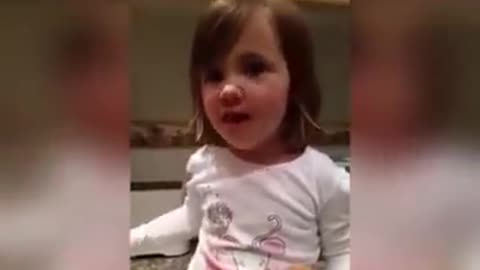 This little girl trying to say 'perfect' is hilarious. Try to not laugh....