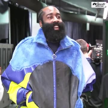 @Philadelphia 76ers JAMES HARDEN PULLS UP TO GAME IN FURRY 'FIT ... What Met Gala?!