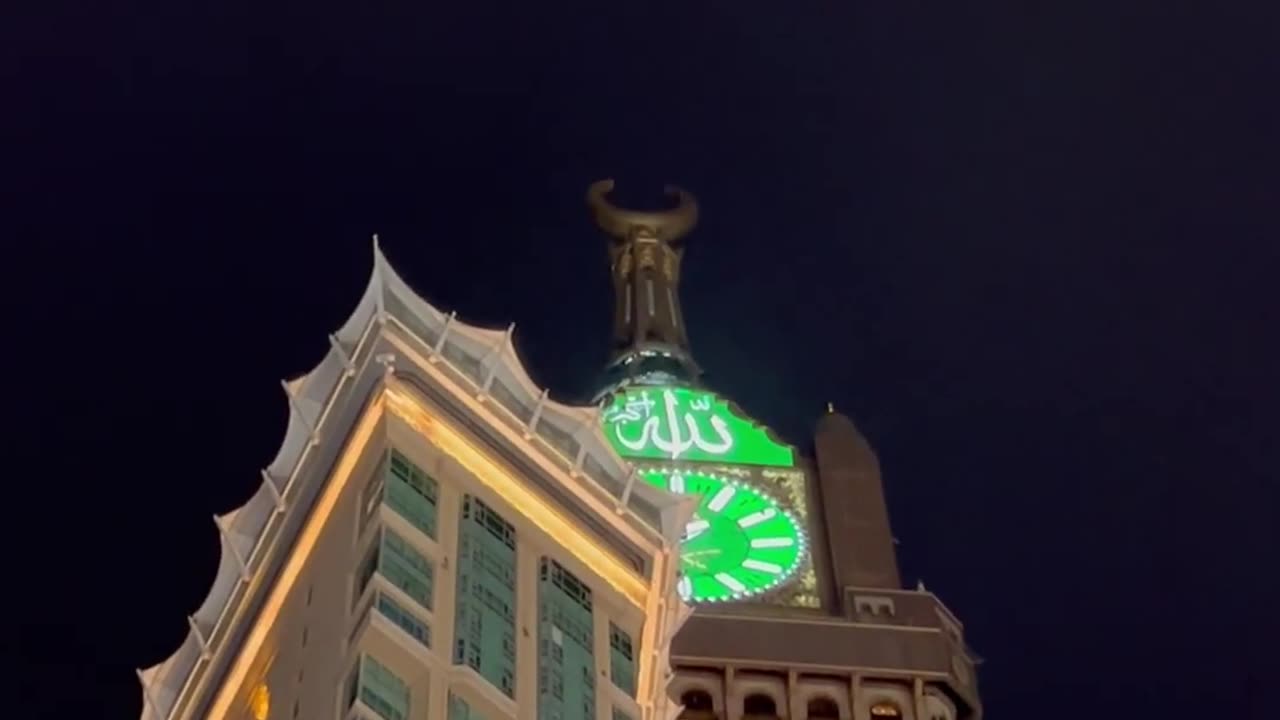 Makkah Tower Lighting Striking