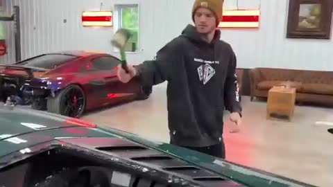 Lamborghini glass strength test