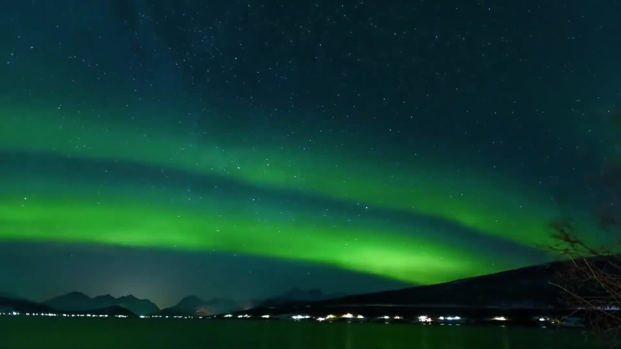 Incredible Night of Northern Lights Aurora Borealis Best Compilation Free Stock Footage