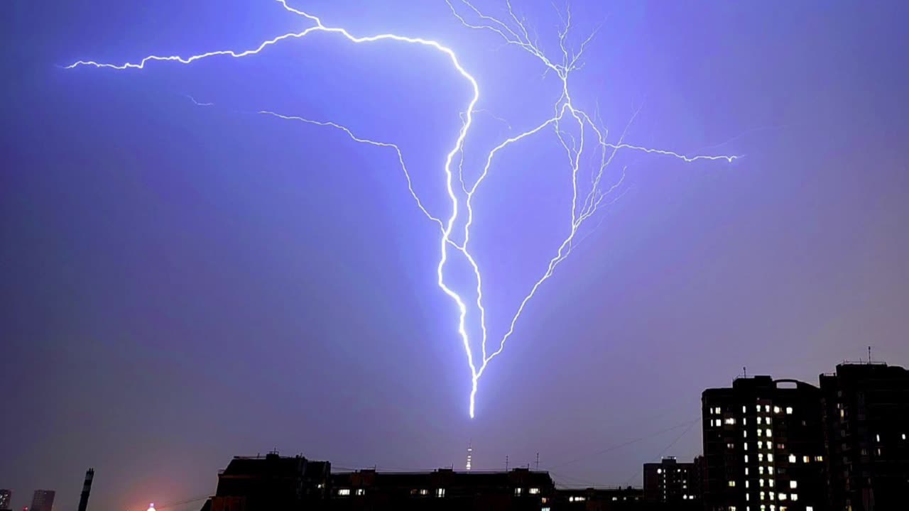 Lightening strikes of an angry God