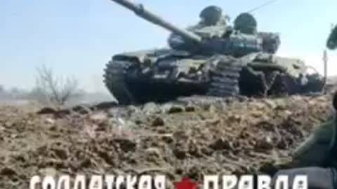 Ukraine War - Republican tanks T-72B ran over a mine