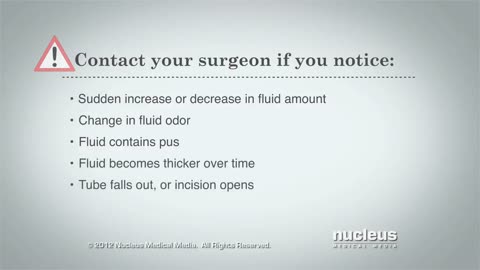 Drainage Tube Care
