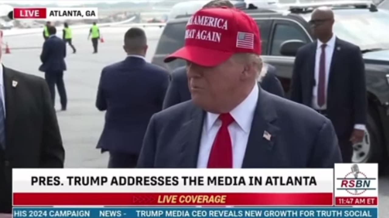 PRESIDENT TRUMP ADDRESSES THE MEDIA IN ATLANTA, GA