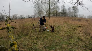 Clearing down the video equipment. Speed lapse..at Danebury hill
