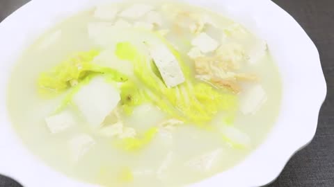 How to make cabbage and tofu soup?