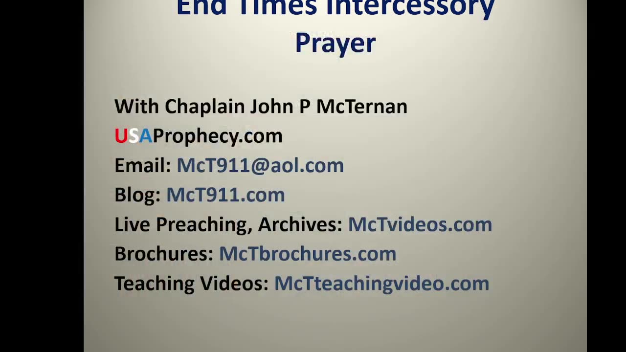 End Times Prayer and Intercession