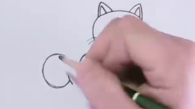 cat drawing, Very Easy! How to turn Words Cat Into a Cartoon Cat. learning step by step for kid