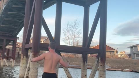 Cold water exposure.