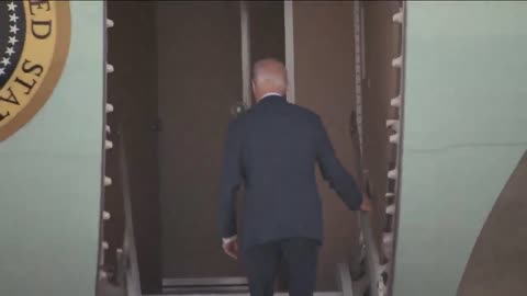 Joe Biden Takes No Questions As He Boards Air Force One Using Shorter Stairs On Belly Of Plane