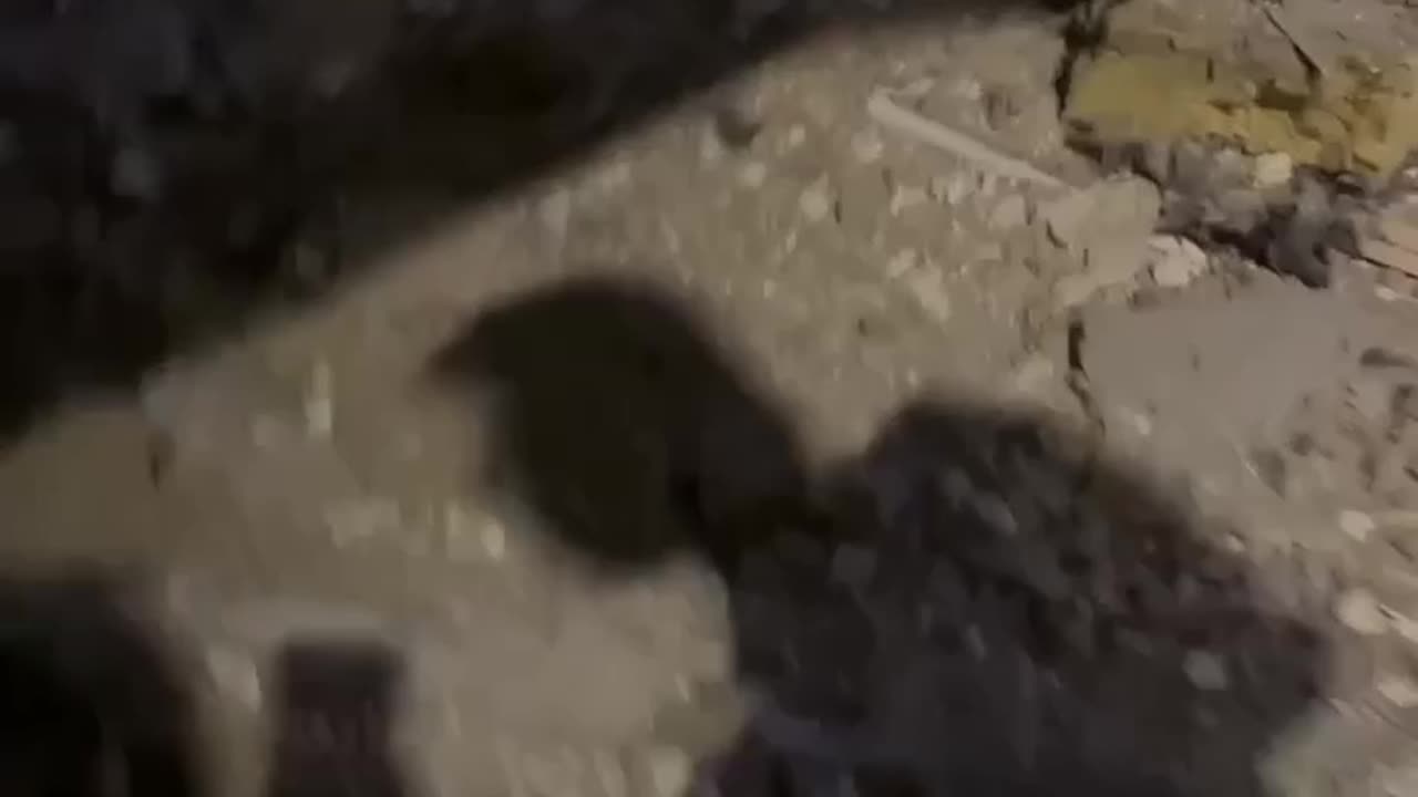 video from a parking lot in Kyiv after the explosions