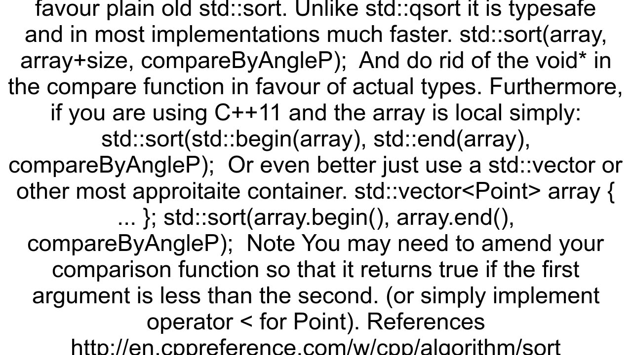 qsort for sorting an array of objects