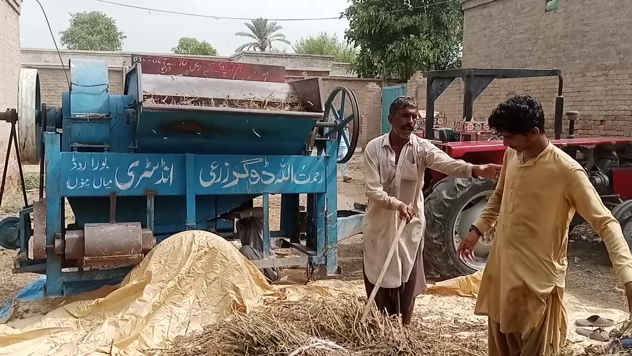 hard work in village