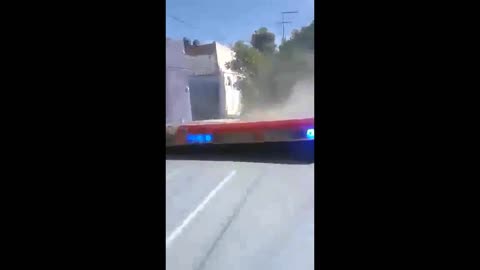 Intense Police Pursuit In Mexico