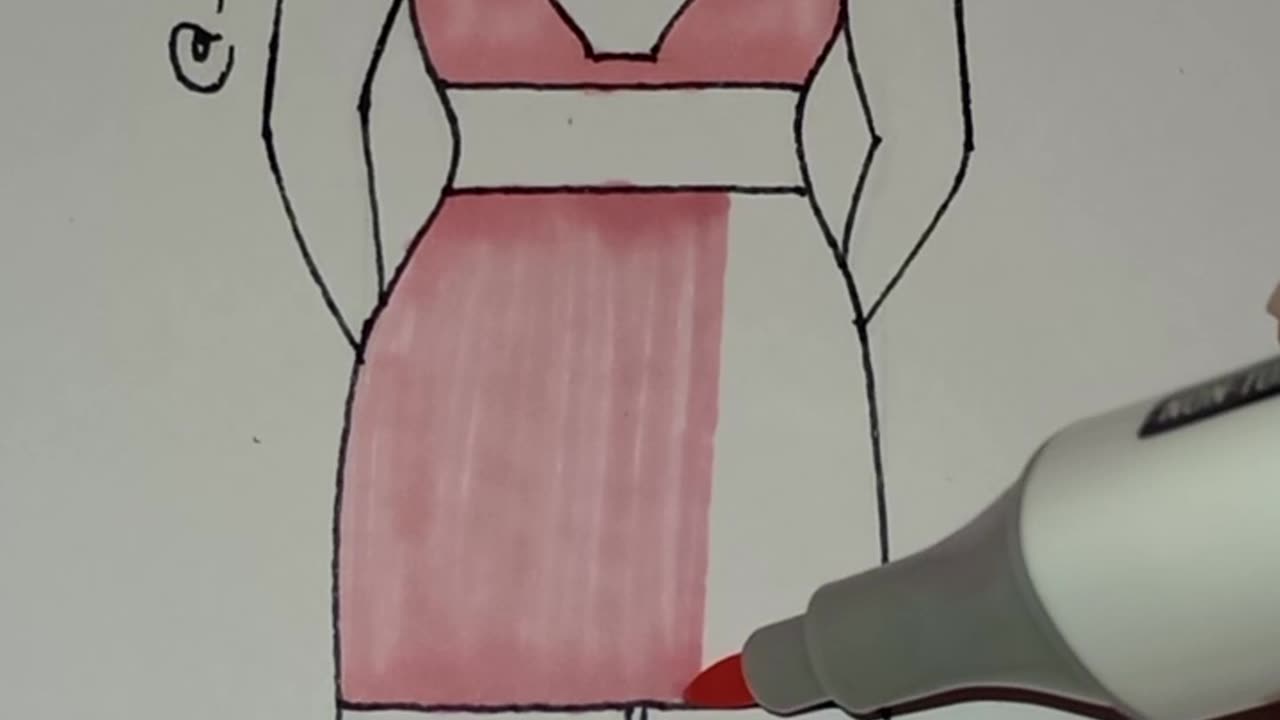 Fashion Illustration Speed Colouring