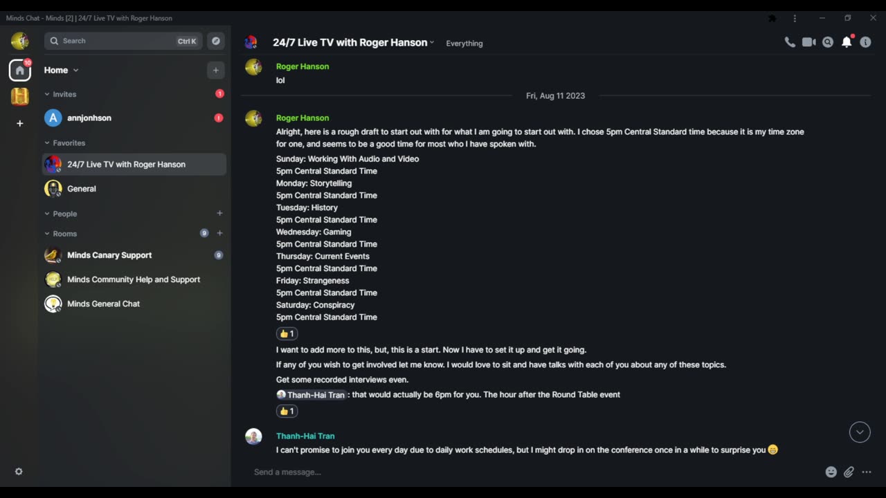 Roger's Realtime Talkshow Event (Episode One)