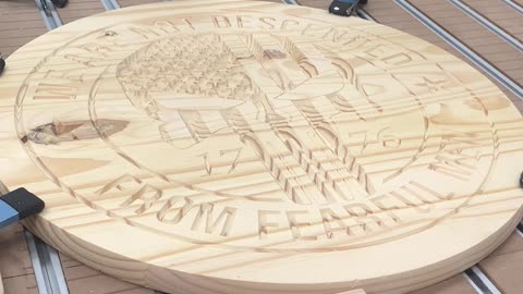 ASMR CNC Router Engraving Pine Wood