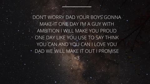 Make Him Proud <3