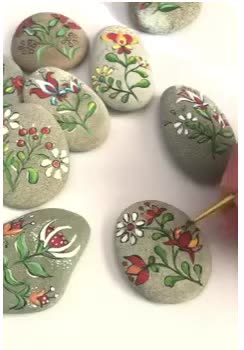 Mindfulness rock art painting