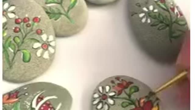 Mindfulness rock art painting