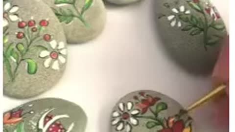 Mindfulness rock art painting