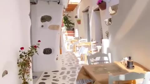 The beautiful alleys of Naxos Island