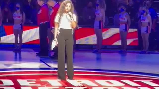 Entire Stadium Sings National Anthem After Singer Has Mic Troubles #Shorts