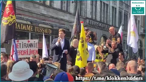 Speech Gideon en Thierry tijdens demonstratie de Dam 05-09-2021