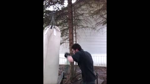 Hitting My New Heavybag