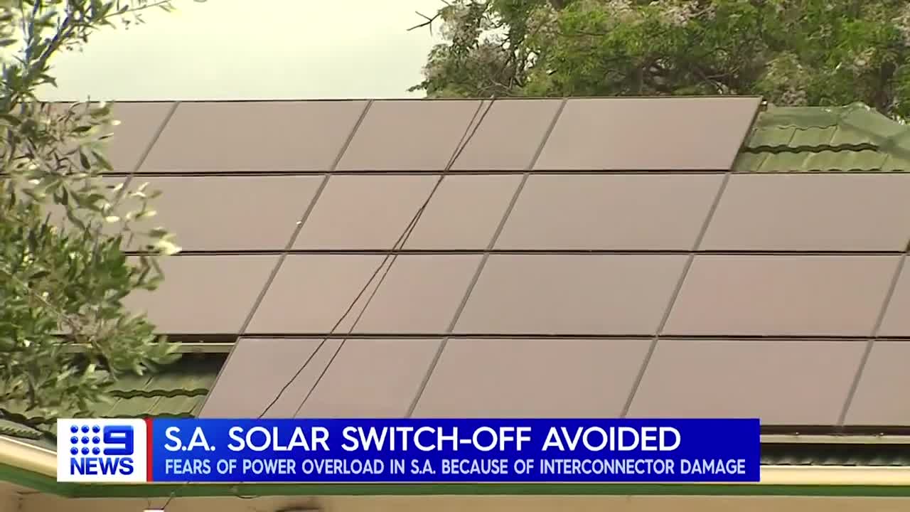 Fears excess solar energy may cause statewide shut down _ 9 News Australia