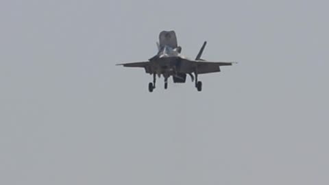 F35 landing in hover mode at MCAS Miramar