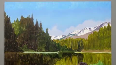 Lake Reflections Oil Painting | Time Lapse | Episode 175