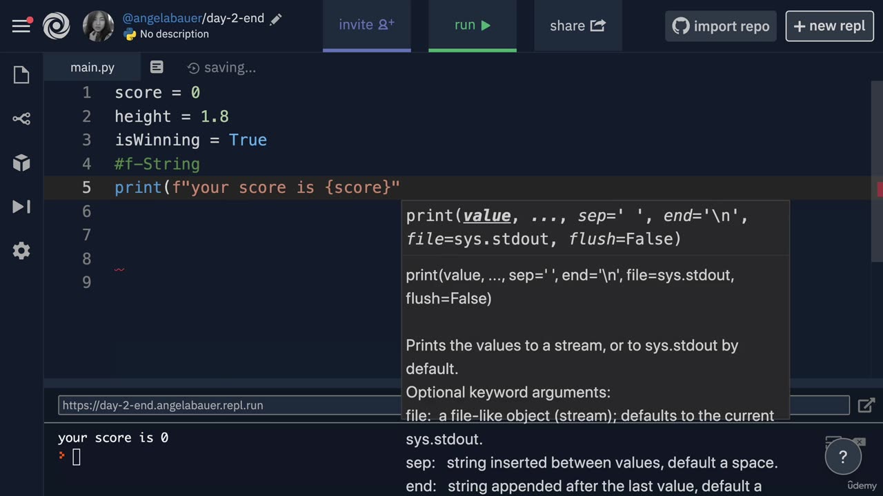 Day-2 Part-23 -Beginner- Number Manipulation and F Strings in Python - Learn Python