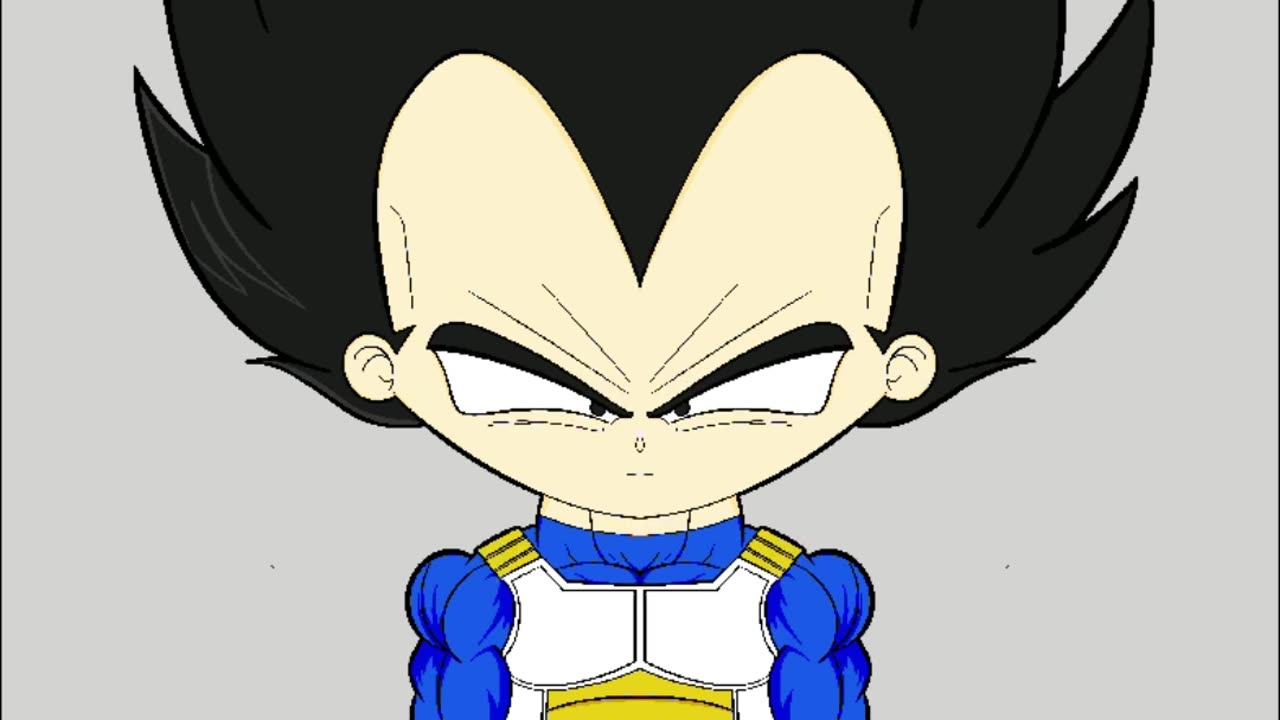 Vegeta Sketch Part II - Line Art, Block Coloring, & Dark Shading